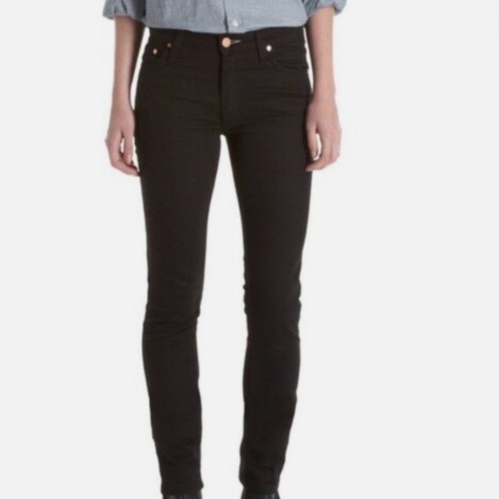 ACNE FLEX WET BLACK Women's Slim Fit Jeans